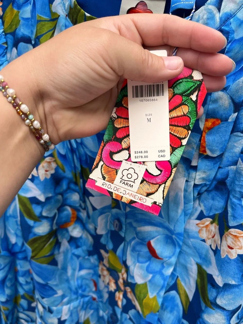 FARM Rio Printed Long Sleeve Swing Dress NWT - Picture 10 of 12